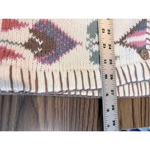 Vintage 90s Southwestern Sweater Vest Geometric M Fall‎ Autumn Cabin Core thumbnail 12