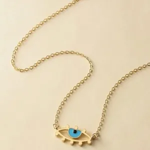 3/$30 💛 Evil Eye Pendant Necklace Gold thumbnail 2
