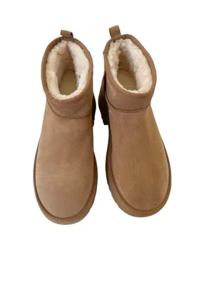 NEW UGG Classic Ultra Mini New Heights Platform Boot Women Size 12 with Flaw thumbnail 9