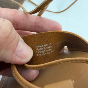 Madewell Brown Leather Lace‎ Up Gladiator Flat Sandals Womens 8.5 thumbnail 5