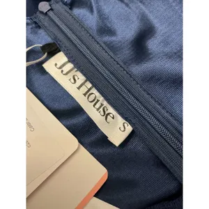 JJs House Navy Blue V-Neck A-Line Cocktail Dress with Pockets Midi Size S 415114 thumbnail 7