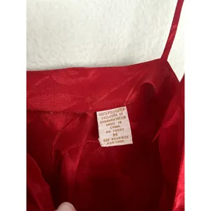 Victoria's Secret Vintage Gold Label Satin Night Gown Women's Red Tulip Tassel thumbnail 4