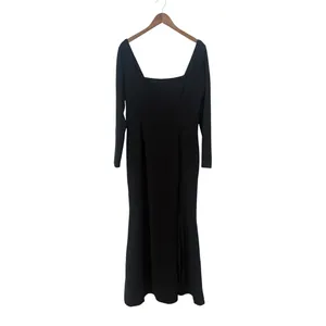Lulus Regal Stunner Black Long Sleeve Corset Maxi Dress size XL NWT thumbnail 3