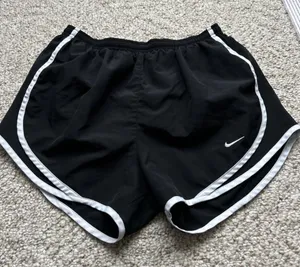 Nike Women's Black and White Athletic Shorts thumbnail 1