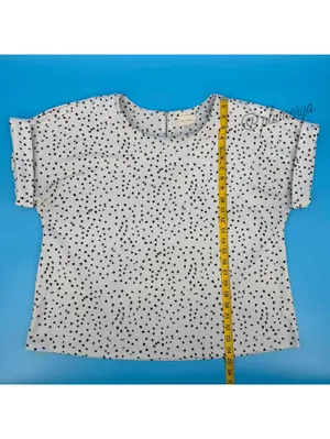 Melloday Women's Polka Dot Short Sleeve Blouse Casual Summer Feminine Size XL thumbnail 4