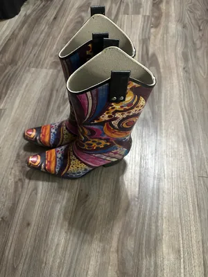 Nomad Colorful Western Rain Boots ,Bold Print . thumbnail 4