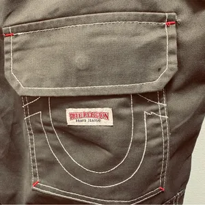 True Religion Military SN Cargo Pants Women’s size 31 X 32 Kalamata Green NWT thumbnail 10