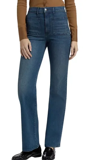 Veronica Beard Crosbie Loafer High Rise Wide Leg Jeans Size‎ 25 Northern Lights thumbnail 1