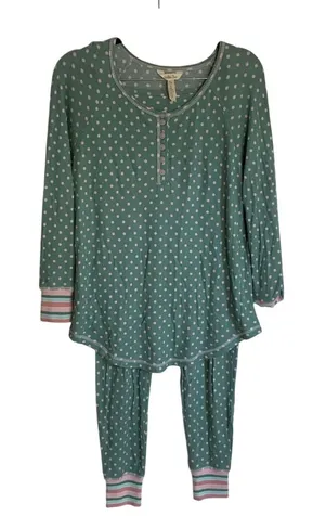 Matilda Jane‎ Women's Polka Dotted Waffle Pajamas size small thumbnail 1