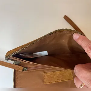 Free People Distressed Vegan Wallet in‎ Brown thumbnail 9