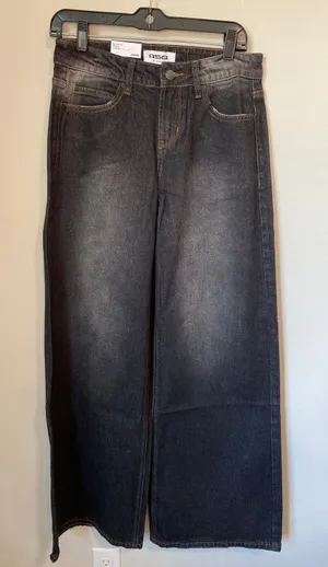 New RSQ Low Rise Baggy Jeans Black Women’s Size 25 Y2K thumbnail 1