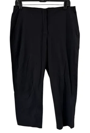Lululemon In‎ Power Mid Rise Crop Pants Womens 10 Black W6BDQS thumbnail 1