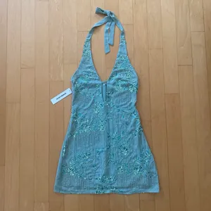 Princess Polly telenova halter green sequin mini dress thumbnail 2