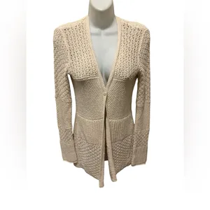AE American Eagle Y2K Fairy Duster Crochet Grunge Mid Length Cardigan Sz S thumbnail 2