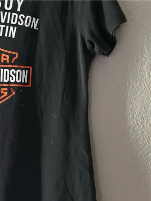 Harley Davidson Women M Moto Motorcycle Biker Girl Graphic Tee Western Grunge thumbnail 7