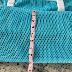 SRISE Mesh Beach Tote Bag Unisex Large Turquoise Blue Summer Vacation Pockets‎ thumbnail 8