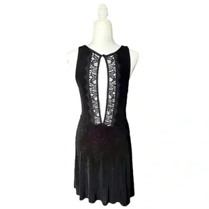 Free People Lady Jane Black Lace Open Back Fit & Flare Dress thumbnail 6