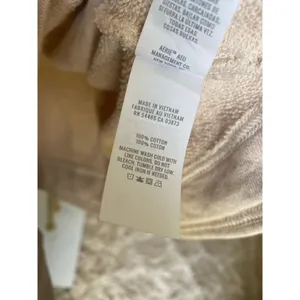 Aerie Cotton Pullover Hoodie Buttery Soft Beige Cozy Relaxed Autumn Minimal Boho thumbnail 6