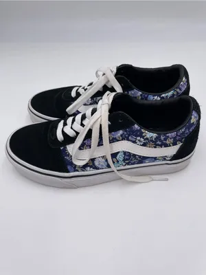 Vans Ward Moody Floral Purple/Black Skate Shoes Women's Size 6 Lace Up Sneakers thumbnail 6