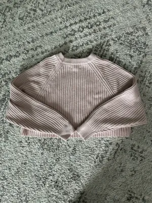 Aeropostale Women's Light Mauve Ribbed Crewneck Sweater thumbnail 3
