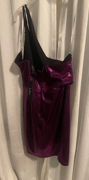 Purple Metallic Lulus Dress thumbnail 1