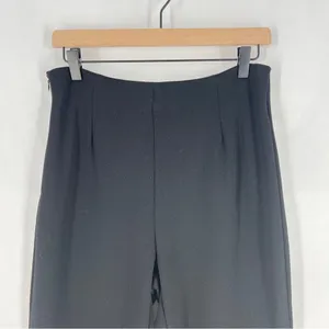 Wdirara Stretch Crepe Black Flared Cutout Hem Women's Side‎ Zip Pants NWT Size M thumbnail 3