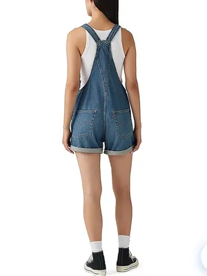 NWOT Levi's Women's Vintage Shortalls in Medium Wash Sz XL thumbnail 2
