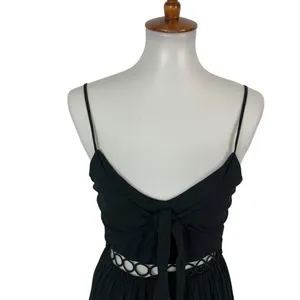 Perfectly Priscilla Maxi Dress Small‎ Black Hi Low NWT Formal Evening thumbnail 2