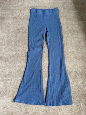 Aerie Blue Ribbed Flare Pants – Size Small thumbnail 2