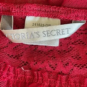 Victoria’s Secret Red Embroidered Adjustable Halter babydoll SZ S # 1611 thumbnail 10