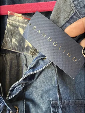 NWT’s Bandolino XL Denim Shirt with Lace-Up Front thumbnail 5