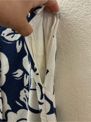 Maeve By Anthropology Amiens Flounce Floral Blue & White Midi Skirt M thumbnail 11