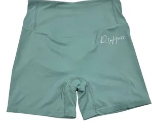 Womans Athletic Shorts M Green High-Waisted Seamless Activewear thumbnail 1
