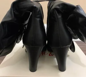 . Black Sachi Mid-Calf Block Heel Boots thumbnail 10