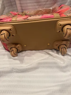 Caroline Hill NEW W TAGS Gi Gi. Hill pink floral spinner wheeled rolling carry on weekender bag thumbnail 9