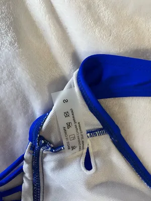 Royal Blue One Piece Swimsuit w/Waist cut outs thumbnail 4