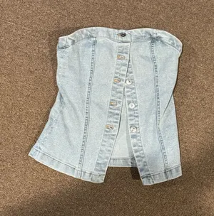 stretchy jean top forever 21 thumbnail 1