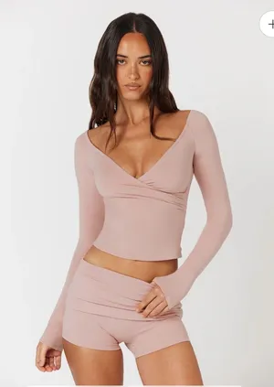 CSB pink off the shoulder top thumbnail 1
