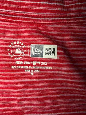 New Era Philadelphia Phillies Red Striped V-Neck Tee thumbnail 2