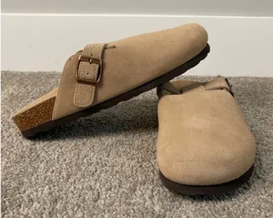New KIDMI Genuine Suede Clogs Taupe Women’s EU 41 US 9.5-10 thumbnail 1