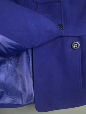Womens S Georgiou Studio Cobalt Blue Military Jacket Double Breasted Peacoat thumbnail 3
