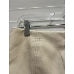 NEW Bagatelle Collection Mini Skirt Women L Cream Faux Leather Stitched Modern thumbnail 5