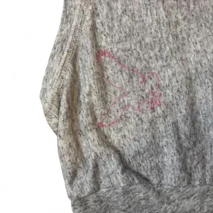 American Eagle Vintage T Burnout Tee Gray Pink Y2K 2000s Deep V Neck thumbnail 6
