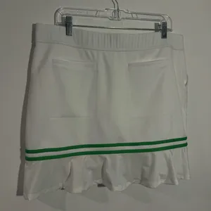 NEW Belyn Key Billie Golf‎ Skort In White And Green XL Tennis Walking FLAWED thumbnail 7