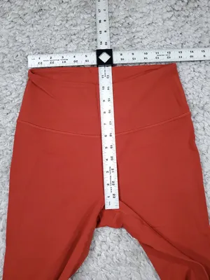 Lululemon Groove Super High Rise Flared Pants Nulu Size 8 Regular Cayenne Red thumbnail 6