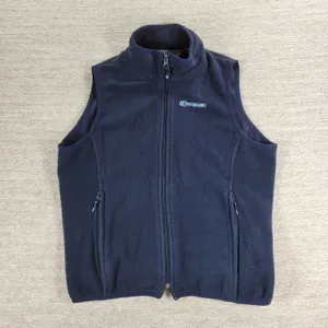 American Eagle Performance Fleece Vest Medium Navy Blue Rear Full Zip Pocket thumbnail 2