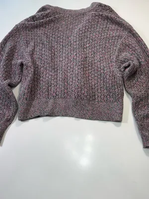 J. Jill 100% Cotton Mauve Knit Button-Front Cardigan Size Large thumbnail 8