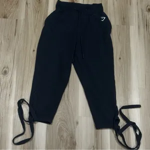 Gymshark Black Ark High Waisted Joggers with Ankle Ties Women’s Medium thumbnail 2