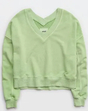 American Eagle Aerie Cropped Sweater And Sweatpants thumbnail 1