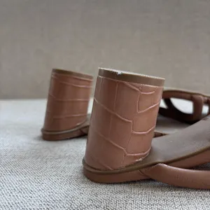 DV Dolce Vita Priana Tan Puffy Strappy Block Heel Sandals Summer Heels Size 8 thumbnail 9